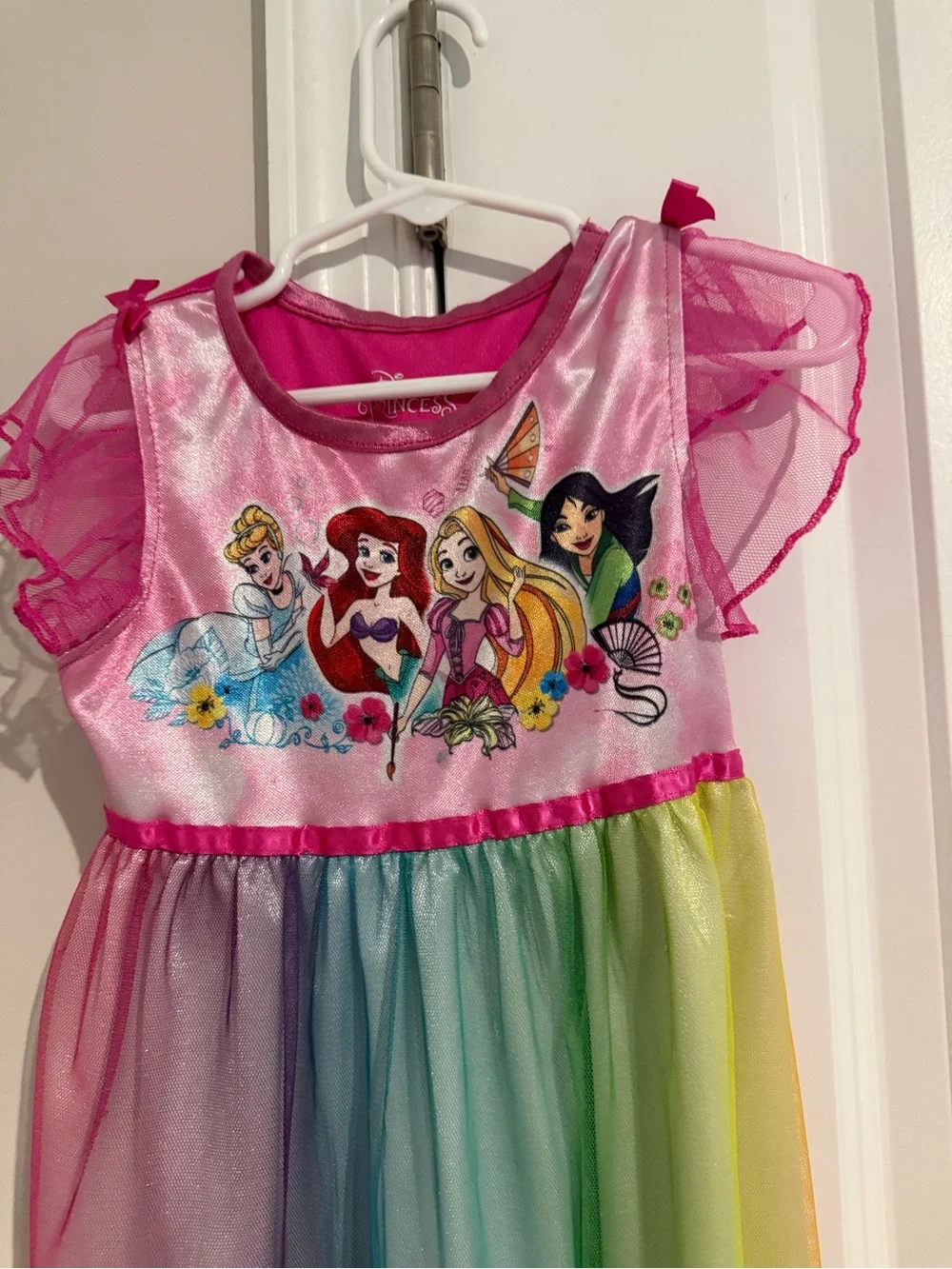 Disney Pink Rainbow Princess Nightgown 4 - Picture 2 of 2